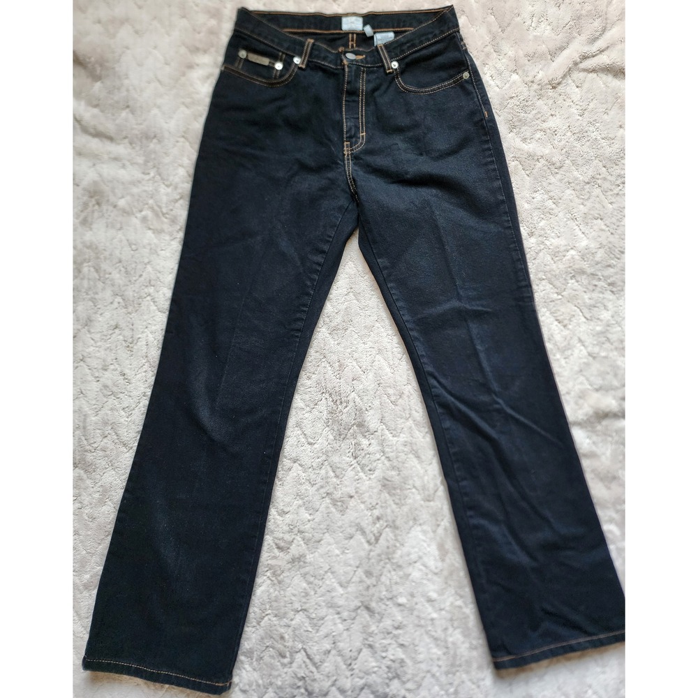 Calvin Klein Jeans Womens 6 L30 Black Overdye Bootcut Denim Pants